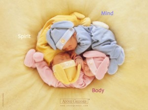 three babies-Mind-Body-Spirit